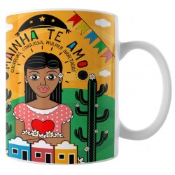 Caneca Amo Meu Nordeste - Mainha te Amo - Modelo 02