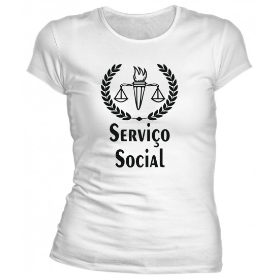 Camiseta Universitária Serviço Social - Modelo 03