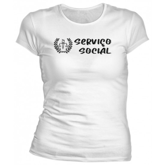 Camiseta Universitária Serviço Social - Modelo 04
