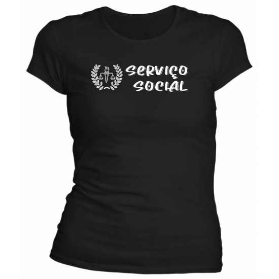 Camiseta Universitária Serviço Social - Modelo 04